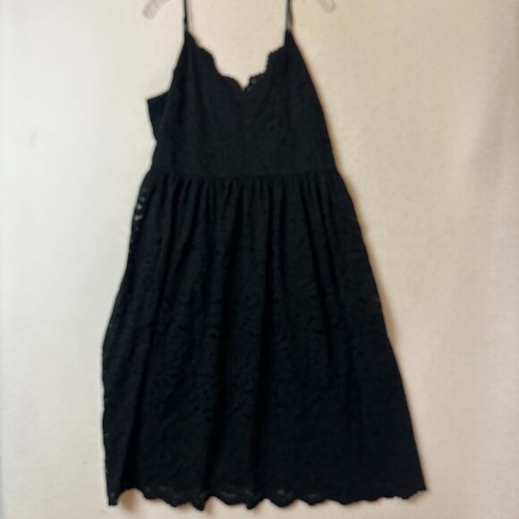 Express Cocktail Party Dress sz XL Spaghetti Strap Eyelet Lace goth witchy - Picture 1 of 6